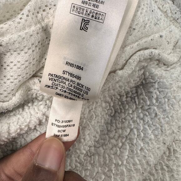 Patagonia Jacket Los Gatos Fleece Birch White Girls XL 1/4 Zip Mock Neck Youth - Picture 4 of 7